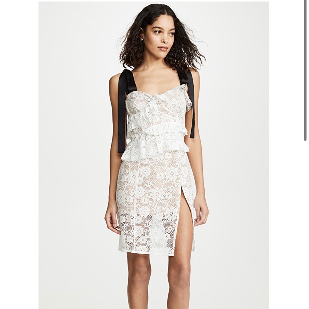 For Love & Lemons Fabienne Midi Dress Size XS $305